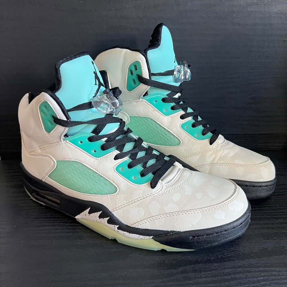 Air Jordan 5 Retro Sneakers Men’s Sz 11 Island Green Reflective CN2932-100
